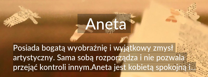 Znaczenie imienia Aneta