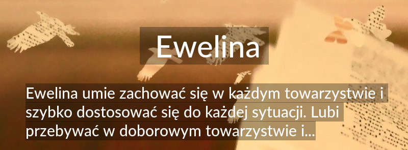 Znaczenie imienia Ewelina