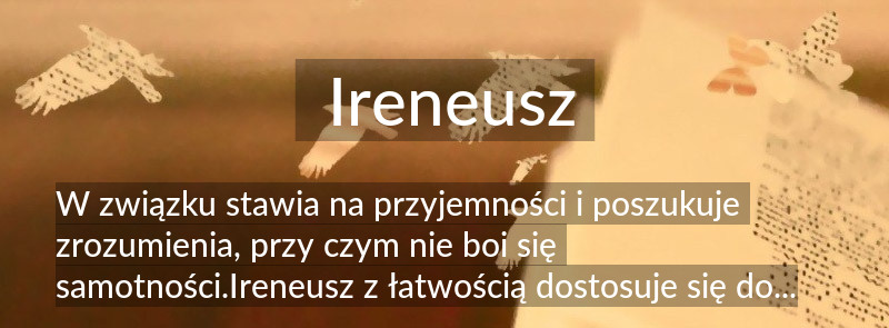 Znaczenie imienia Ireneusz