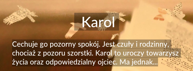 Znaczenie imienia Karol