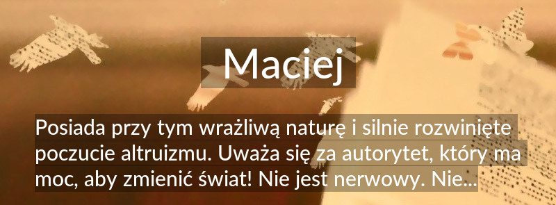 Znaczenie imienia Maciej