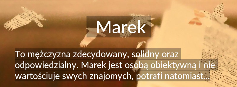 Znaczenie imienia Marek