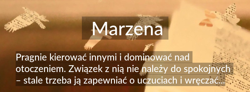 Znaczenie imienia Marzena