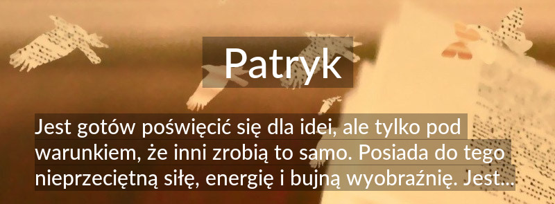 Znaczenie imienia Patryk