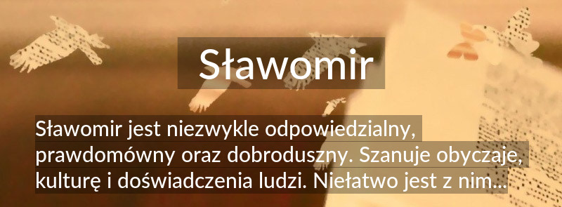 Znaczenie imienia Sławomir