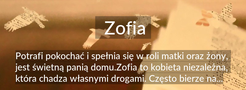 Znaczenie imienia Zofia