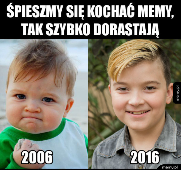 Dzieciak z memów kiedyś i dziś