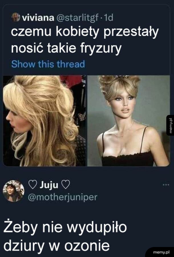 Dwie kobiety z fryzurami z lat 80-tych, jedna z długimi włosami, druga w stylu retro.