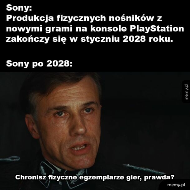 Sony zabija fizyczne kopie.