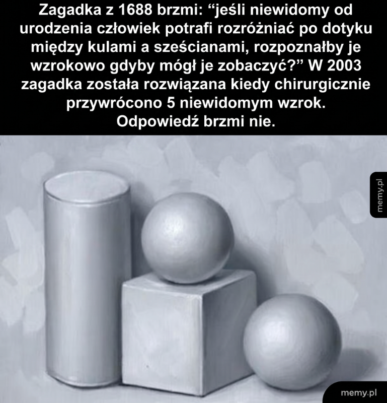 Szare figury geometryczne: cylinder, sześcian i dwie kule.