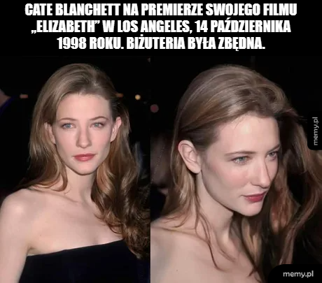 Kobieta z długimi włosami na premierze filmu, w eleganckiej stylizacji.