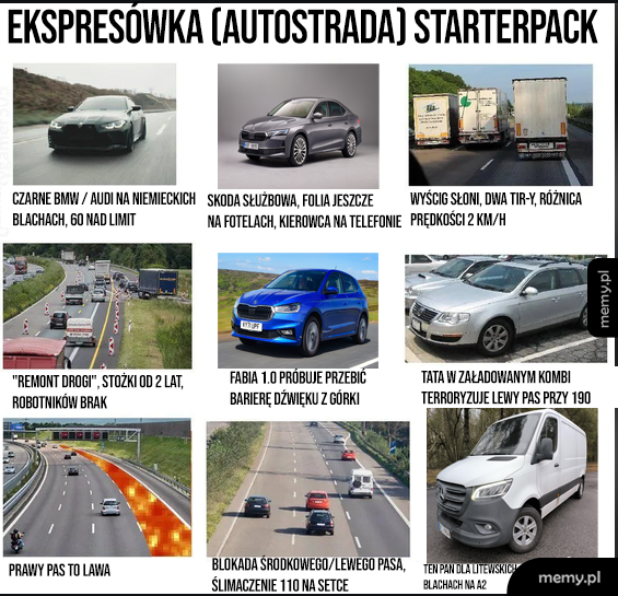 Typowa Polska Autostrada Starterpack
