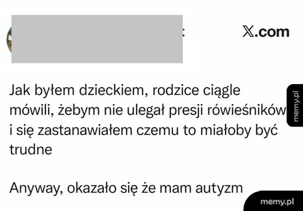 Tekst o dzieciństwie i autyzmie.