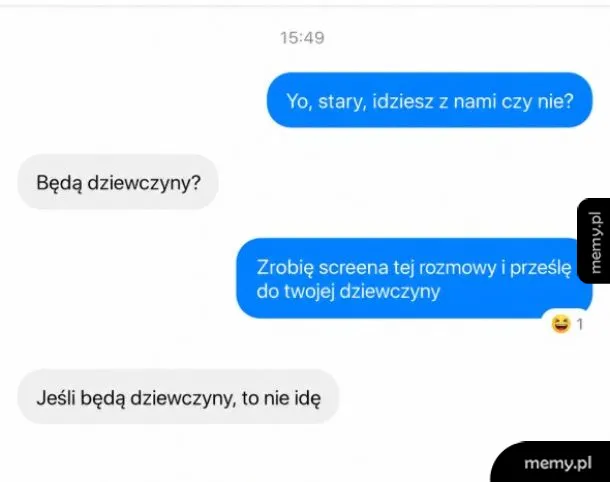 Rozmowa na czacie dotycząca dziewczyn.