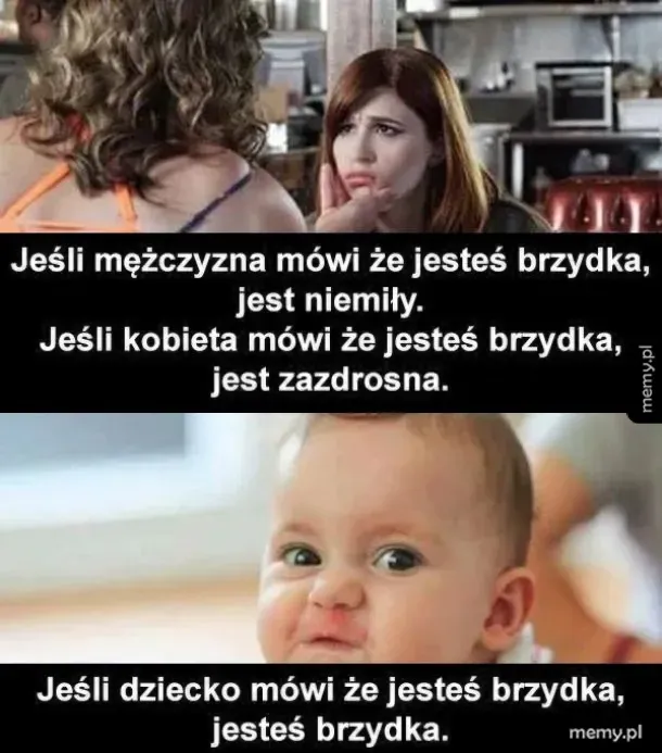 Mężczyzna, kobieta oraz dziecko i podpis o ocenianiu urody