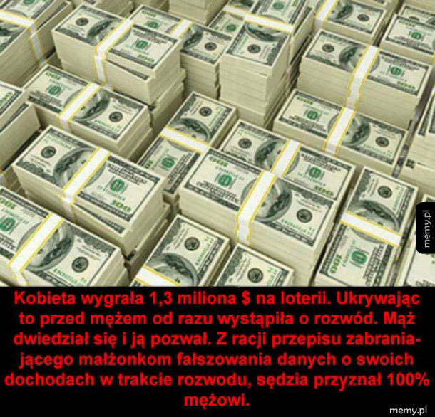 Kobieta wygrała