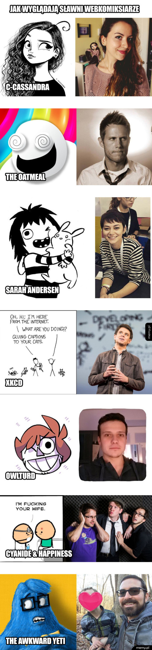 Jak wyglądają sławni webkomiksiarze