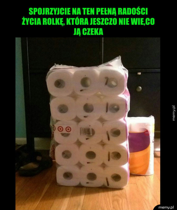 Zadowlona rolka papieru