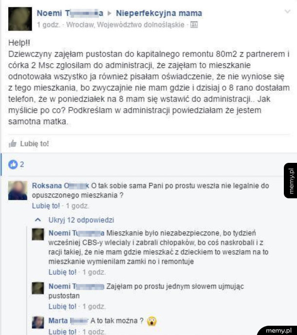 To tak można? - Zajęłam mieszkanie