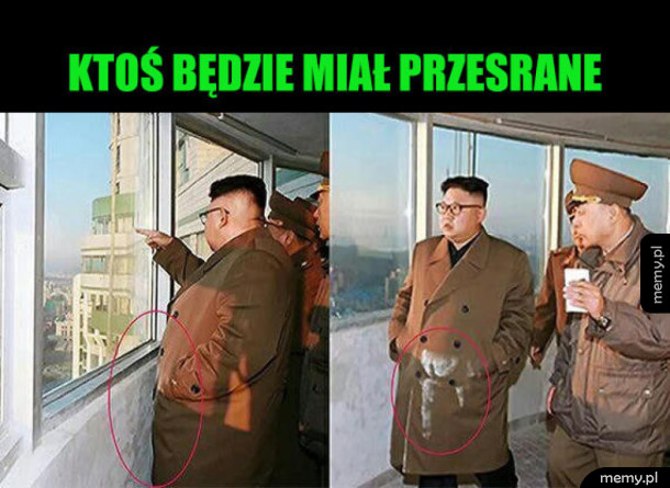 Ubrudzony Kim Dzong Un