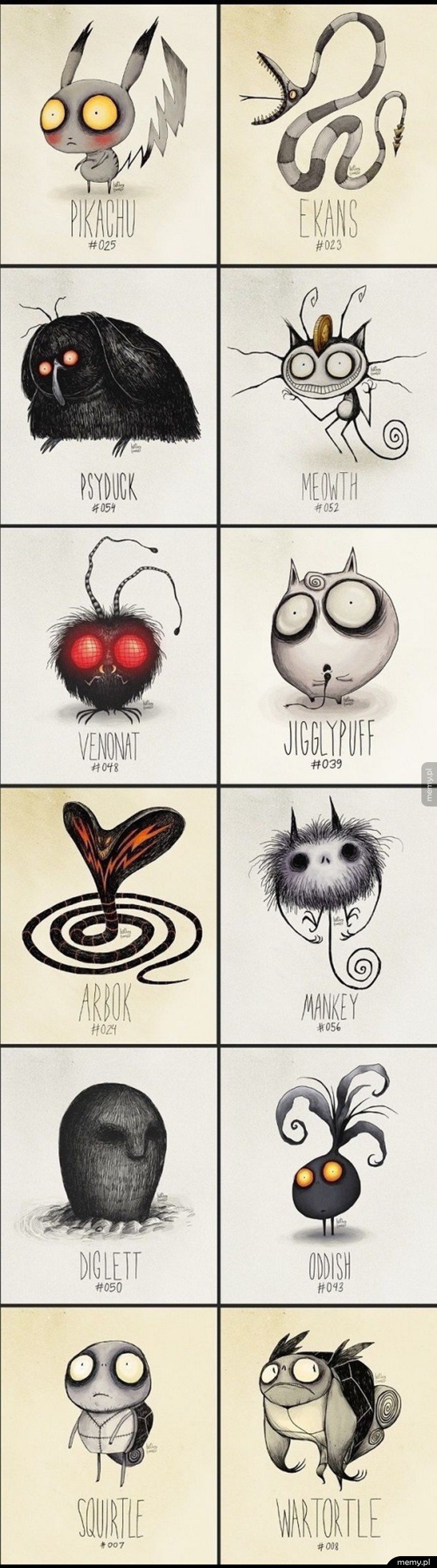 Gdyby Tim Burton stworzył pokemony
