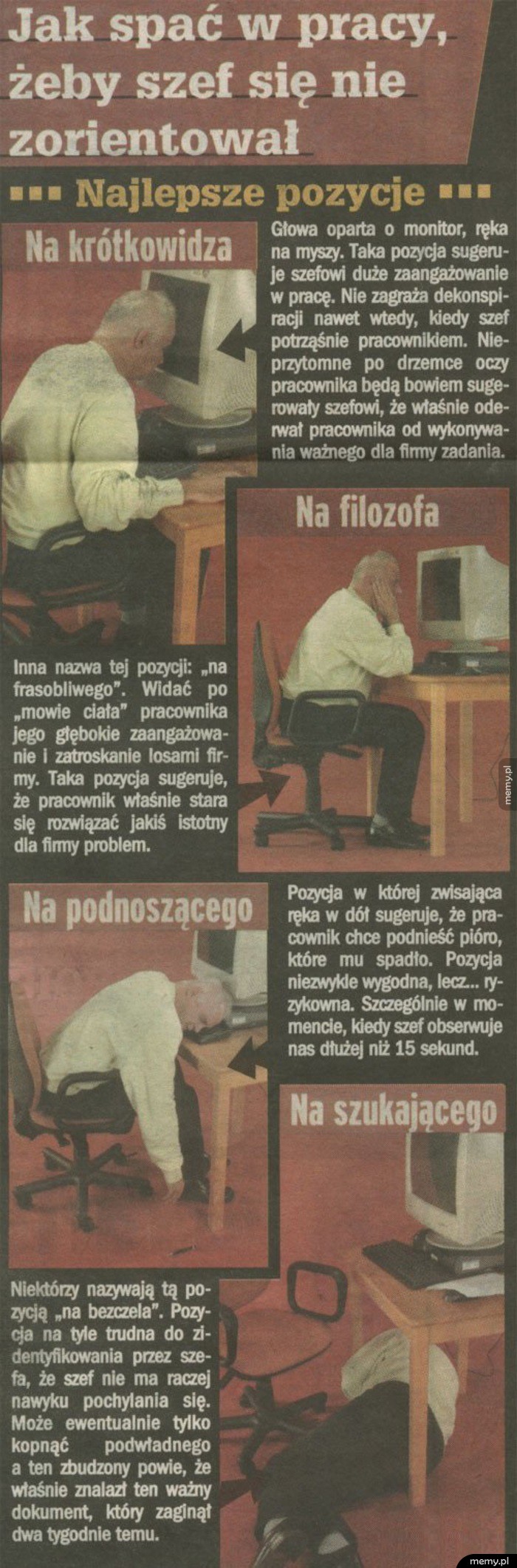 Spanie w pracy