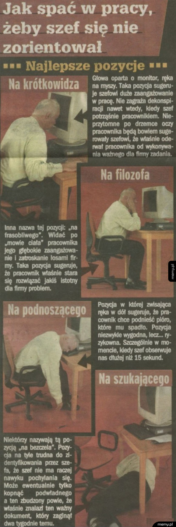 Jak spać w pracy