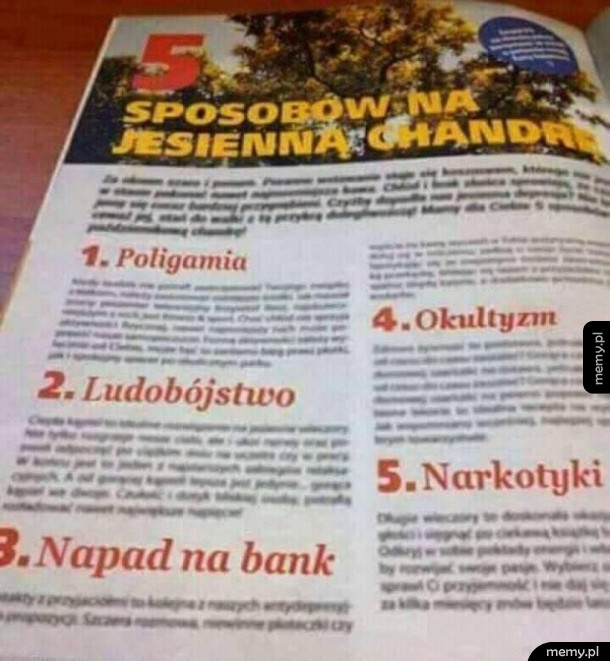 Na jesienną chandrę