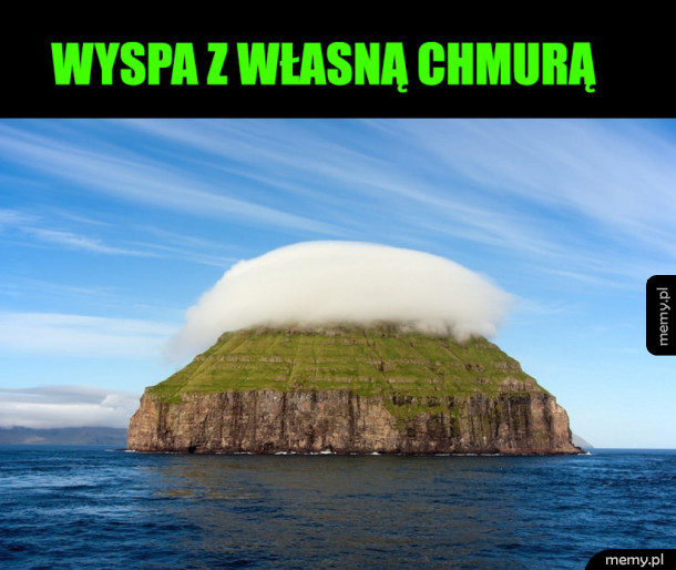 Wyspa z chmurą