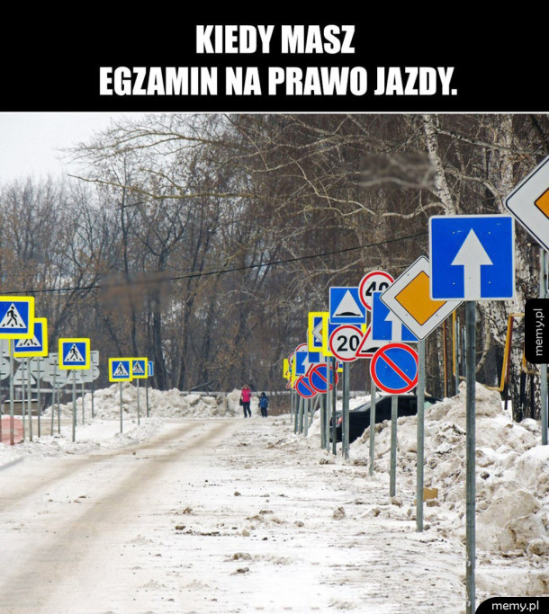 Egzamin na prawo jazdy.