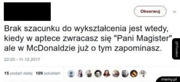 To jest dopiero brak szacunku