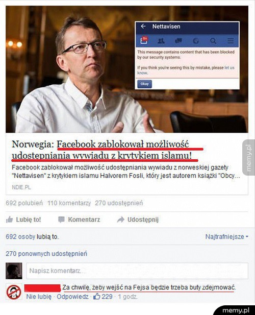 Nadtolerancja na fejsie
