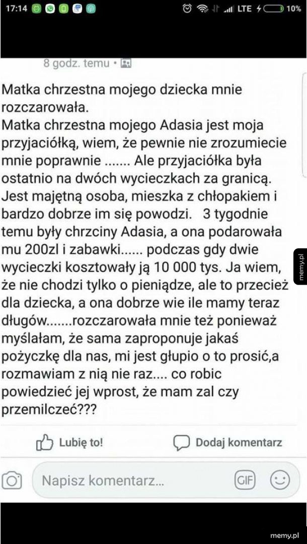 Będziesz świetną matką chrzestną