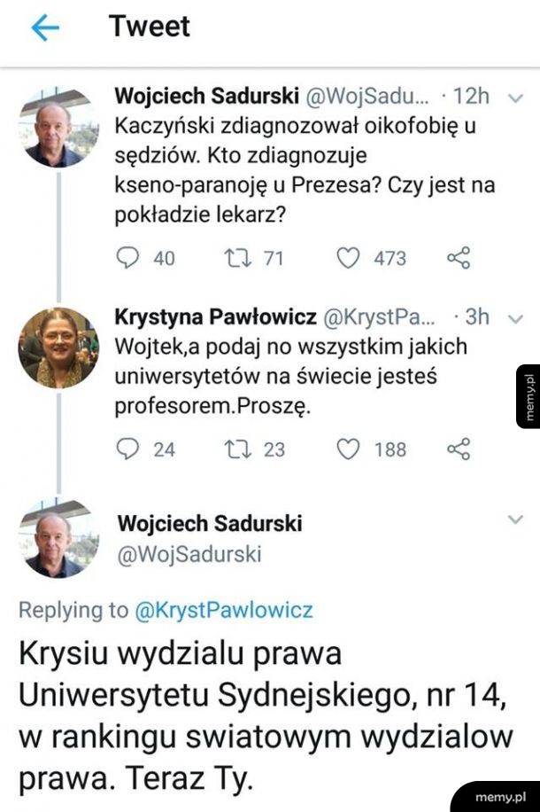 Profesor profesorowi nierówny :V