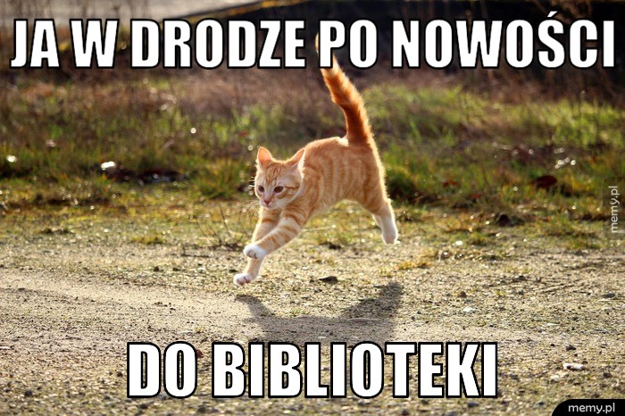 Ja w drodze po nowości do biblioteki