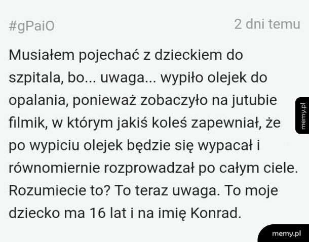 Chciał się równo opalić