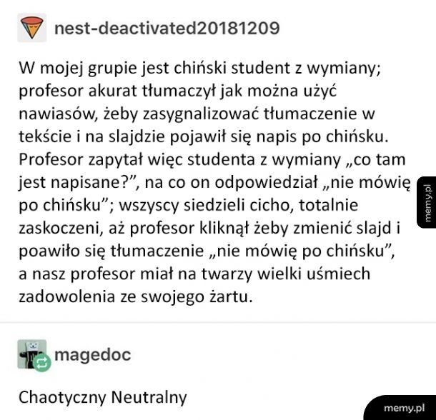 Profesor śmieszek