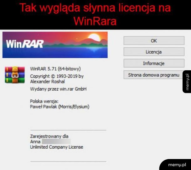Licencja WinRara