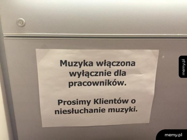 Muzyka tylko dla pracowników