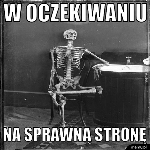 W oczekiwaniu  na sprawną stronę