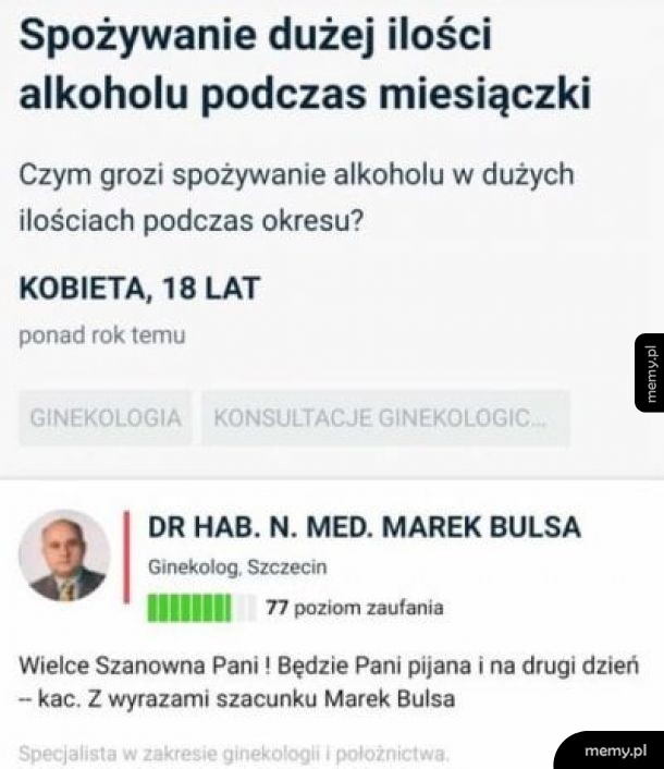 Doktor zawsze pomoże