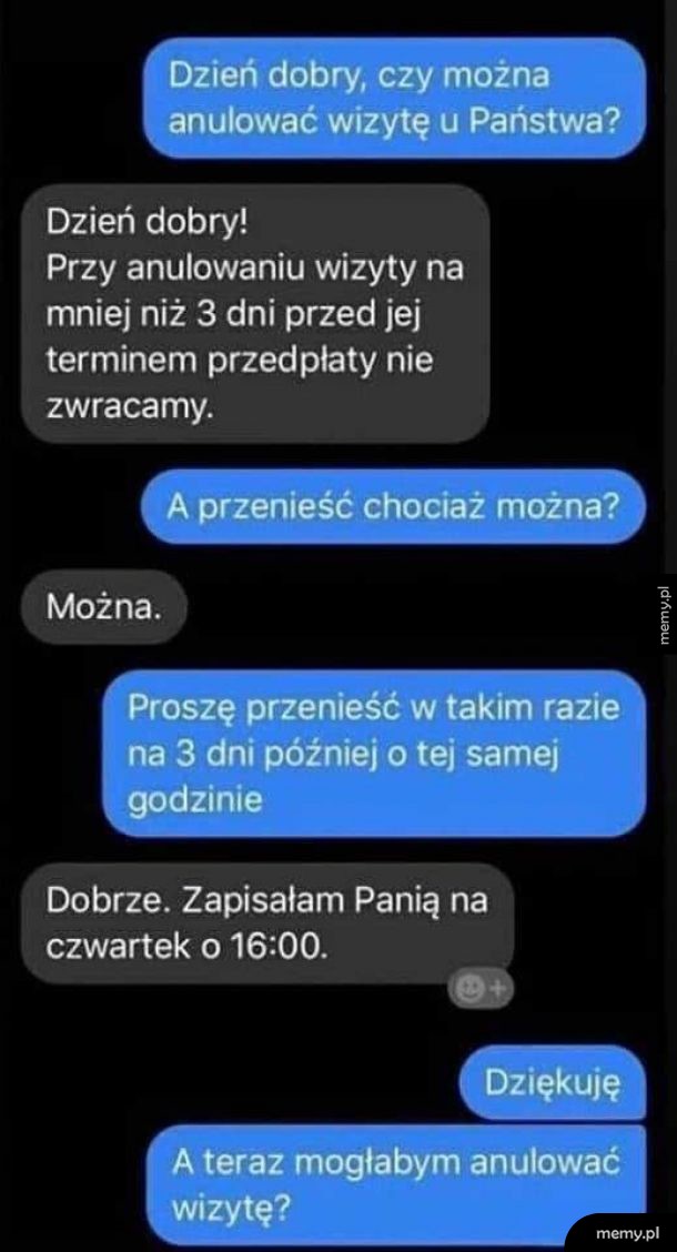 Anulować wizytę