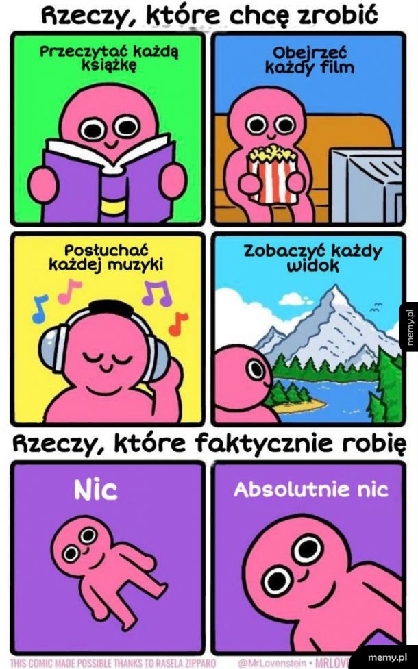 Leniwa klucha ze mnie
