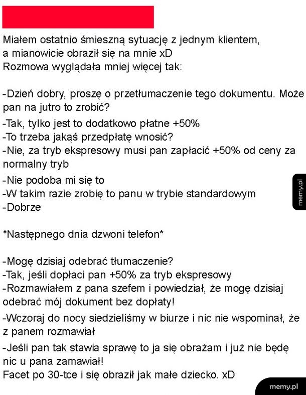 Obraził się