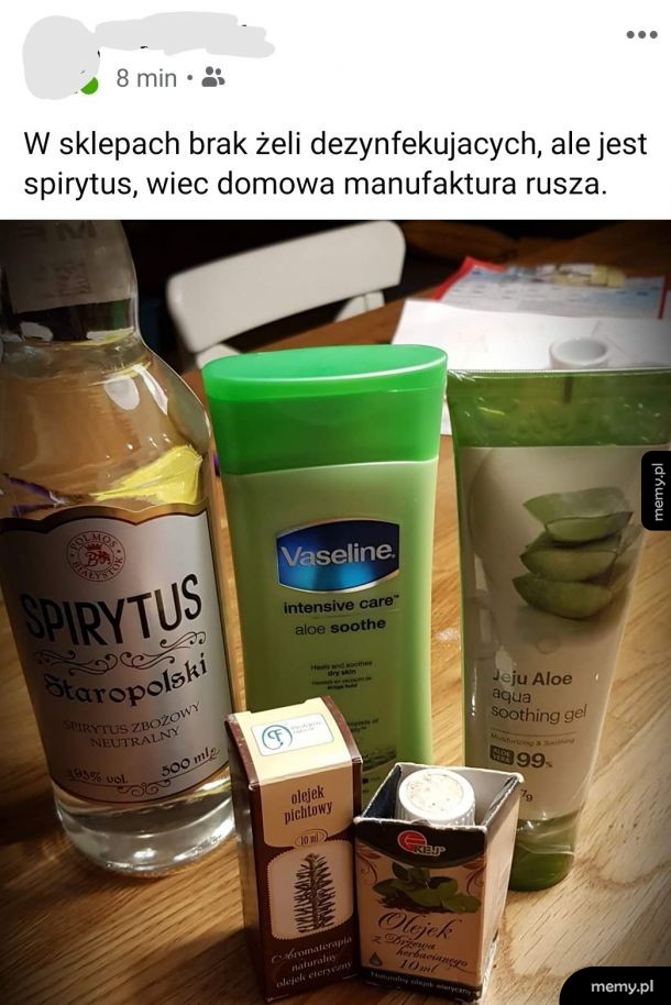 Domowy żel antybakteryjny