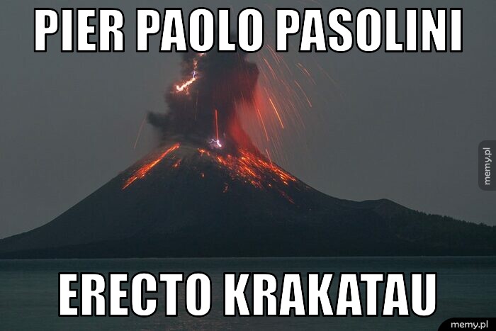 Pier paolo pasolini erecto krakatau