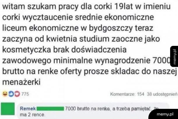 Praca dla córki