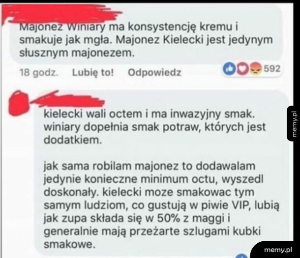 Mój majonez jest lepszy niż twój