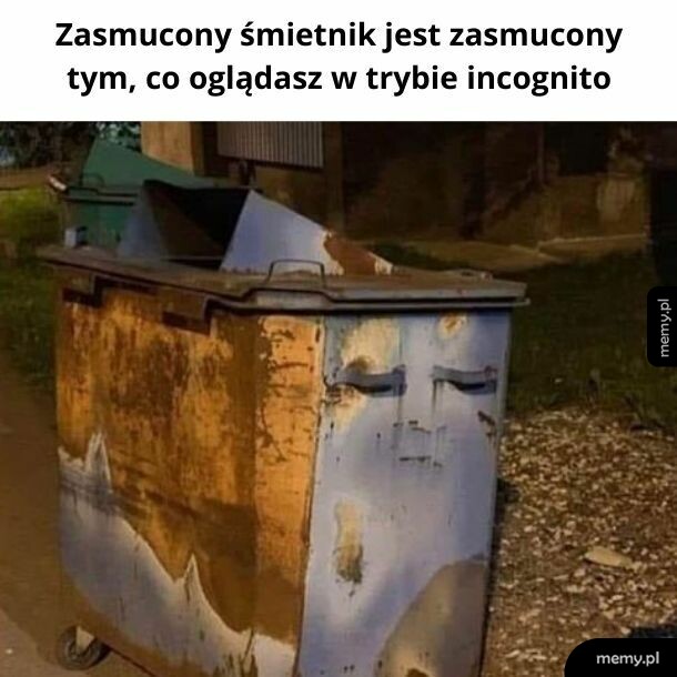 Zasmucony śmietnik