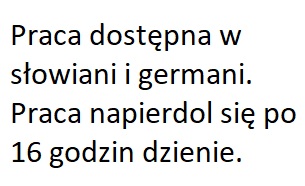 Praca po studiach, praca napierdol się i nie wymagaj więcej jak 1000 zł i inne waluty.